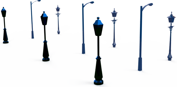 Nedal lighting columns